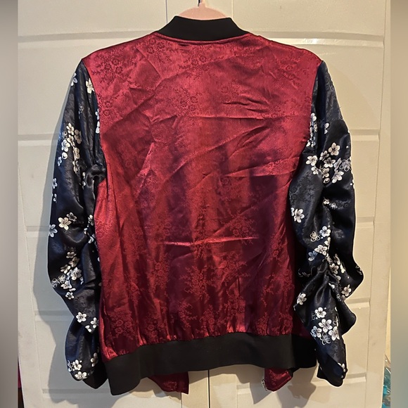 Disney Red and Blue Floral Bomber Jacket - Picture 3 of 9